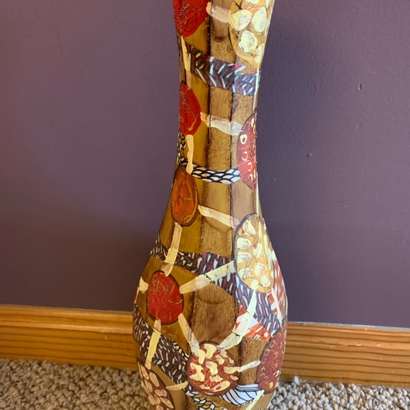 One of a kind, hand painted original large vase. - Picture 2 of 5
